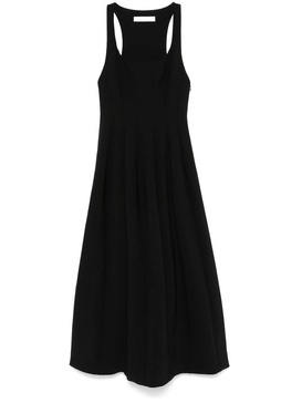 pleated maxi dress