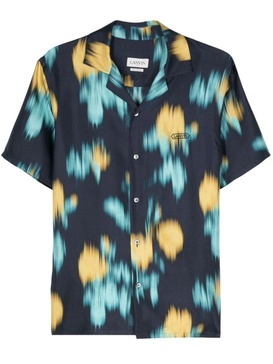 abstract-pattern silk shirt