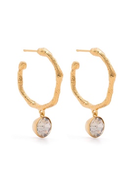 Forte_Forte Hoop Erarrings With Strass Pendent Accessories