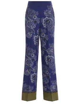 Trousers Etro "bouquet" Made Of Silk