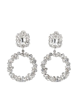 Self-Portrait Crystal Hoop Earrings Accessories