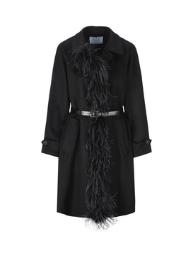 Prada Long-Sleeved Belted Coat