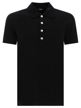 Balmain Polo Shirt With Pb Labyrinth Mon