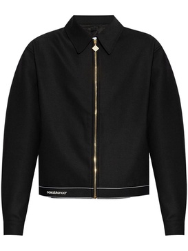 Casablanca Wool Blend Bomber Jacket With Zip