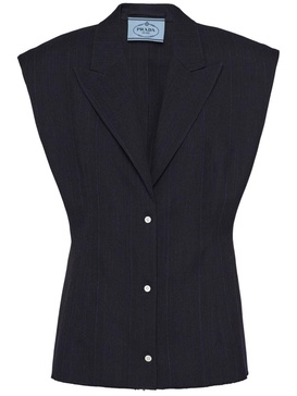 Prada Sleeveless Wool Blazer