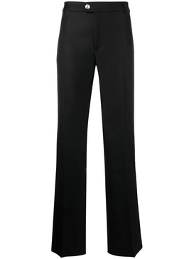 Blumarine Crystal-Button Straight-Trousers