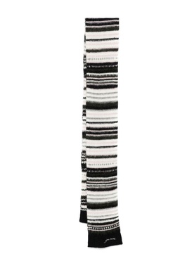 Ganni Wool Striped Scarf