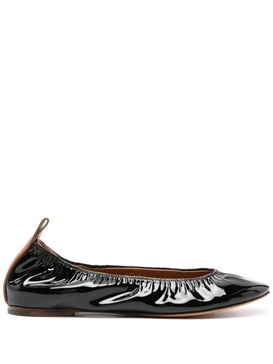 patent leather ballerina shoes