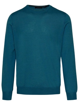 Gran Sasso Turquoise Cashmere Blend Sweater