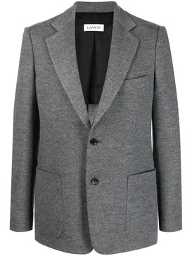 single-breasted virgin-wool suit jacket