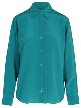 Equipment Teal Silk Shirt