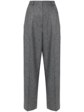 double-pleated tailored trousers