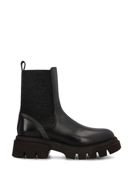 Embellished leather Chelsea boots