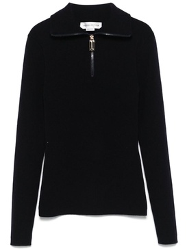 half zip high neck sweater