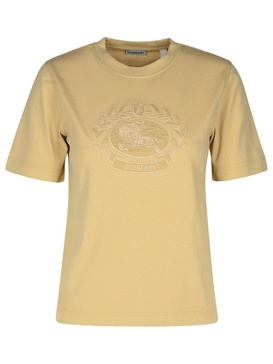 Burberry Beige Cotton T-Shirt Woman