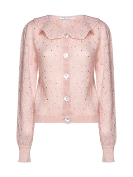 Alessandra Rich Embellished Knitted Cardigan