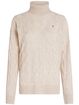 Tommy Hilfiger Soft Wool Cable Roll-Neck Sweater Clothing