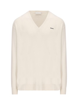 Prada Long-Sleeved V-Neck Jumper