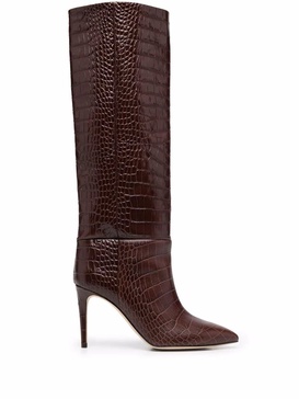 Paris Texas Leather heeled knee-high boots