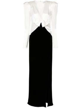 Alessandra Rich Evening Dress With Color-Block Design