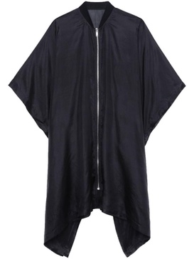 Rick Owens Zip-Front Silk Coat