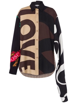 Moschino Asymmetric Shirt With Color Block Design