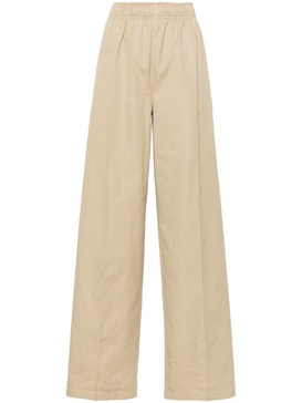 Prada Wide-Leg Cotton Trousers