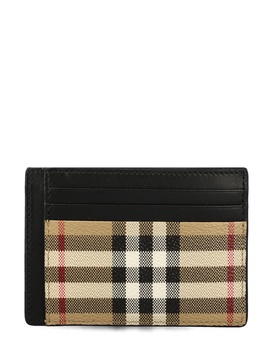 Burberry Checked Logo Engraved Cardholder