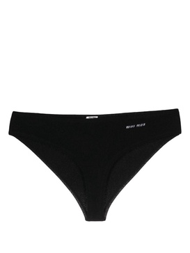 Miu Miu Logo-Intarsia Cashmere-Blend Briefs