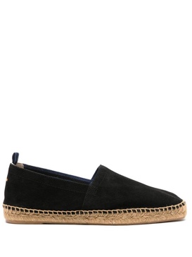 braided-raffia suede espadrilles