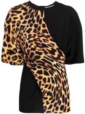 Stella McCartney Cheetah Print Panel T-Shirt