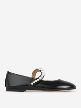 Mach & Mach Pearl Leather Ballerinas