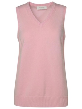 Sportmax Vest In Pink Cashmere Blend