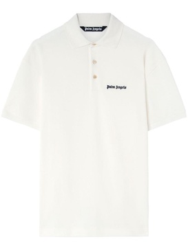 logo-print cotton polo shirt