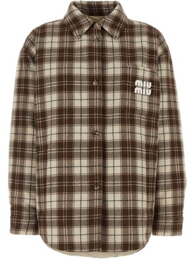 Miu Miu Checkered Shirt Jacket