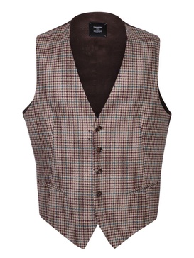 Tagliatore Checked V-Neck Waistcoat