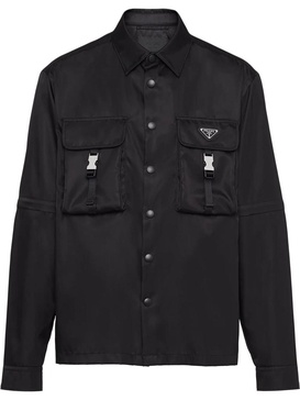 Prada Re-Nylon Triangle-Logo Shirt