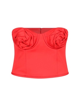 "the Satin Rose Corsette" Crop Top