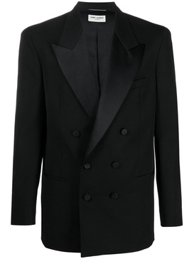 SAINT LAURENT Men's Double Breasted Tuxedo Jacket for the Fall/Winter of 2023