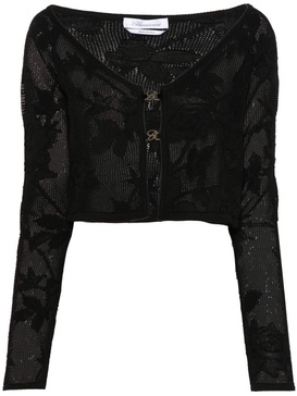 Blumarine Embroidered Cropped Cardigan