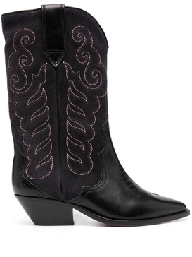 Isabel Marant Duerto Leather & Suede Cowboy Boot