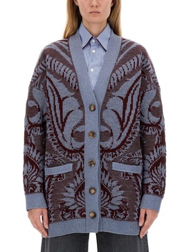 Etro Jacquard Wool Cardigan