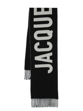 Jacquemus Logo Jacquard Fringed Edge Scarf