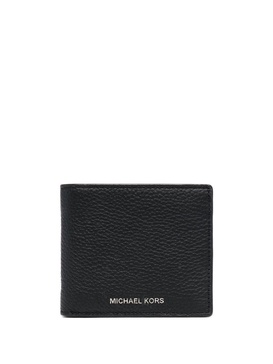 grained-leather bi-fold wallet