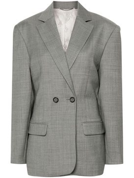 notch-lapels double-breasted blazer