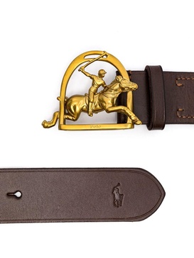 Polo Ralph Lauren Jmp Plyr Elev Plaque Smooth Leather Polo Belt Accessories