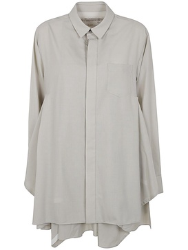 Sacai Asymmetric Layered Mini Shirt Dress