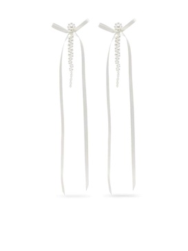 Simone Rocha Bow Ribbon Drip Earrings Accessories