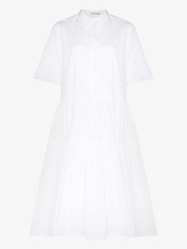 white Primrose organic-cotton shirt dress