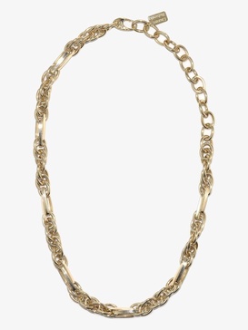 14K Yellow Gold Small Mixed Link Necklace